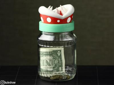 Piranha Plant Piggy Bank lid