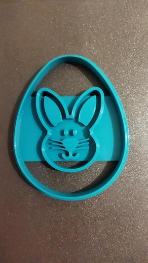 Easter egg with bunny - cookie cutter v1