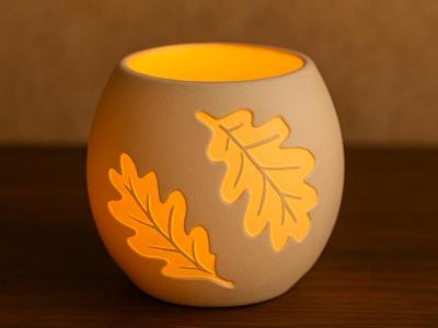 Tealight with autumn decor