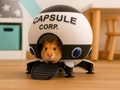 Capsule Corp Ship - Dragonball - Small pet house