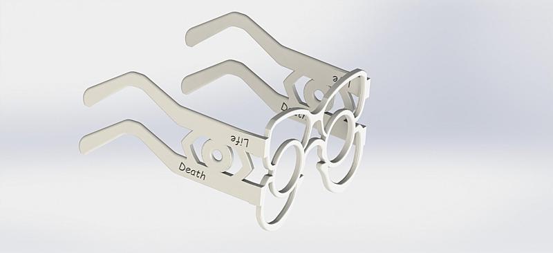 Glasses - concept- between life and death