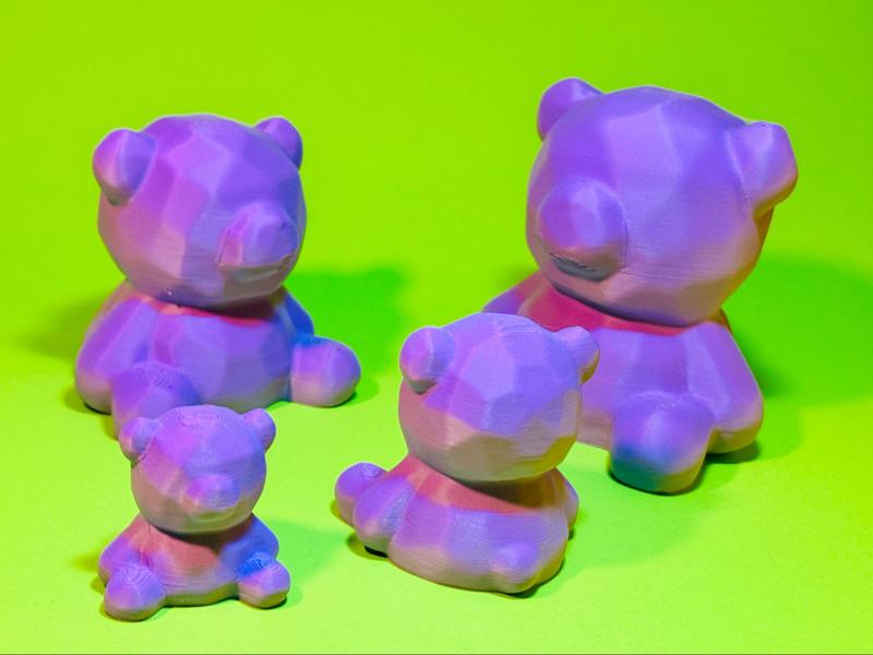 LOW POLY TEDDY BEAR in 4 Sizes