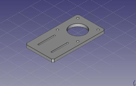 NEMA 17 aluminium extrusion mounting plate
