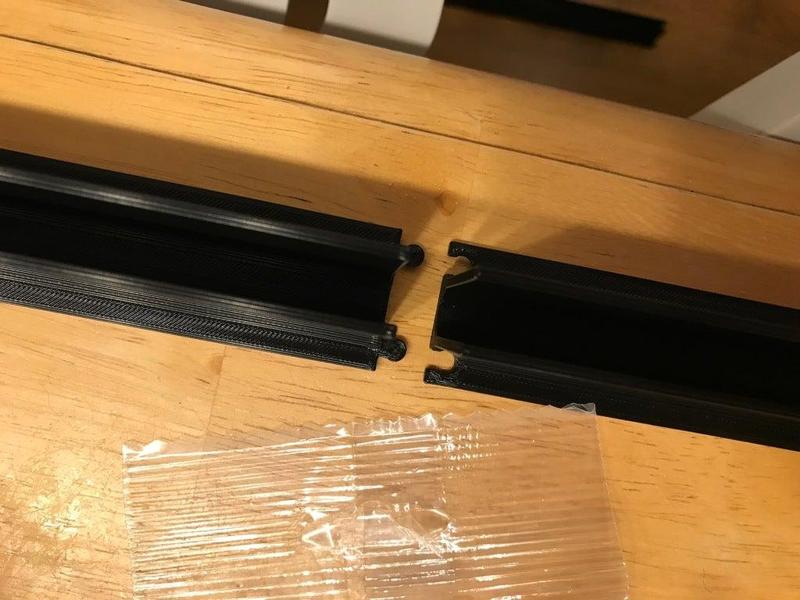Blackout curtain rail