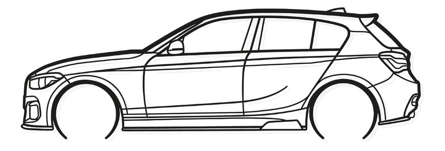 BMW M140i F20 Silhouette Wallart