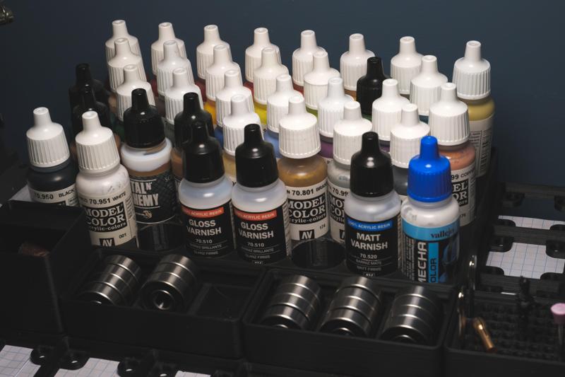 38 slot 17ml Model Paint Rack - 3x5 Gridfinity