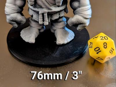Generic D&D Miniature Base 76mm (3")