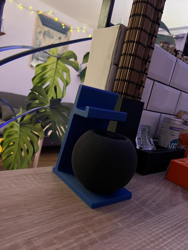 Parametric HomePod mini stand with phone support
