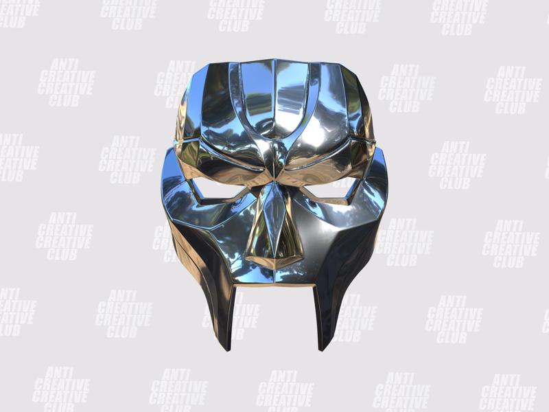 The Weeknd Mask AfterHours Til Dawn Chrome Mask 3D Model