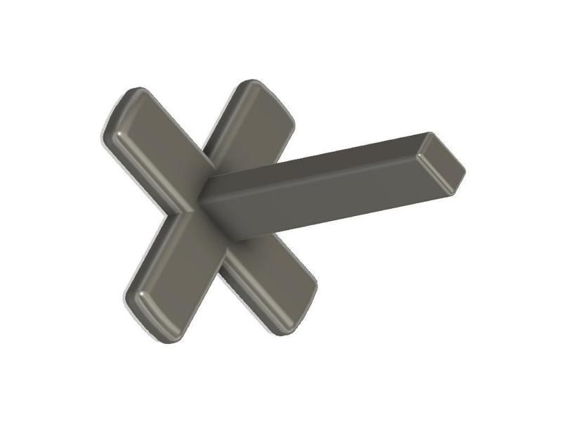 Clé 10x6 mm pour serrure de coffret Michaud S20 