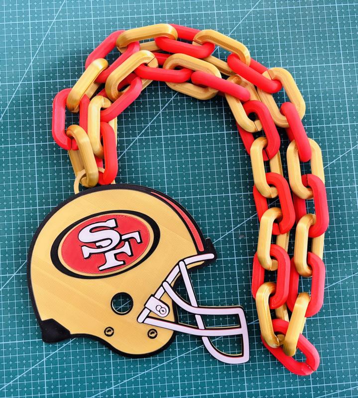 SAN FRANCISCO 49S HELMET CHAIN. NFL