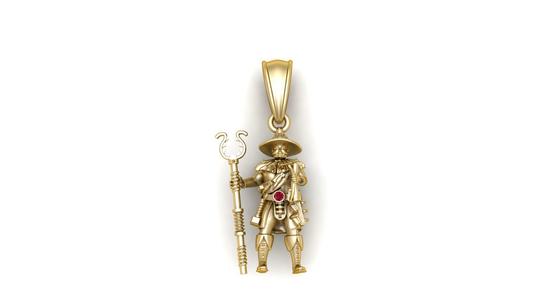 “Crimson Warrior Pendant”