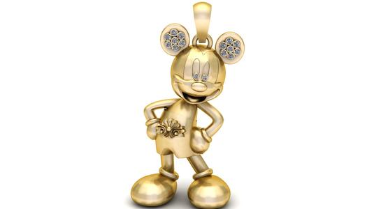 GOLDEN MICKY MOUSE PENDANT