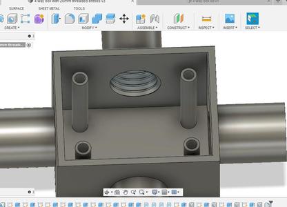4 way box with 20mm conduit spouts + lid to suit