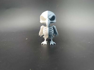 Skeletal Crow Figurine - No AMS - Multicolor - Toy