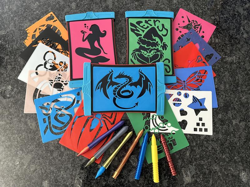 Kids Boogie Board Stencils and Styluses *15 Different Stencils!