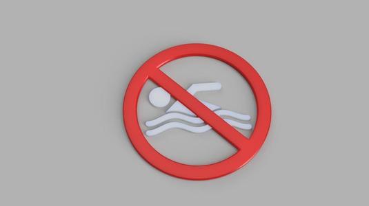 Do not swim sign 