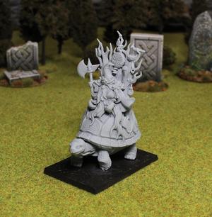 Dwarf king of the forest on turtle