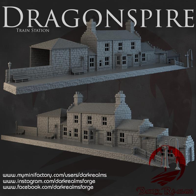 Dark Realms - Dragonspire Wizarding School - Train Station