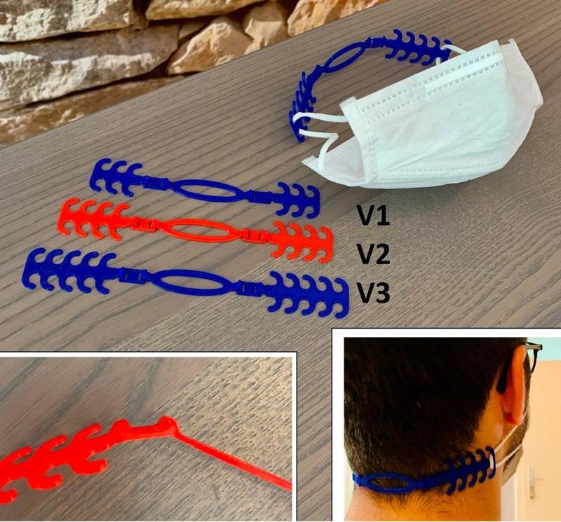 Mask strap thing with hinges