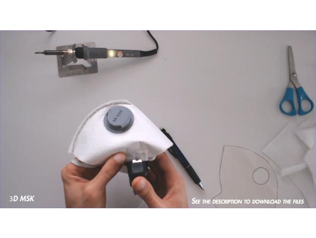 3DvsCOVID19 Exhalation Valve Diy Mask 3D Printed MSK P1 P2 P3 Corona Virus