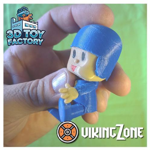 Pocoyo type articulated doll 🧢 3D printable and with moving parts!