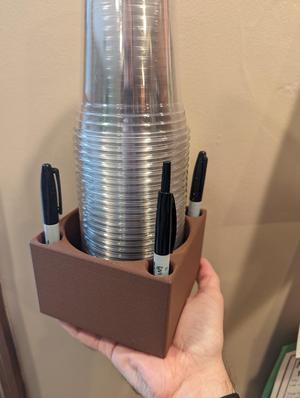Solo Cup Holder w/ Marker Holes