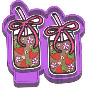 Strawberry Daisy Jar Vent Clip Freshie Mold STL