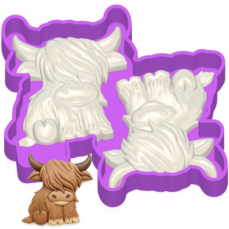 3D Highland Cow vent clip Freshie STL Mold Housing