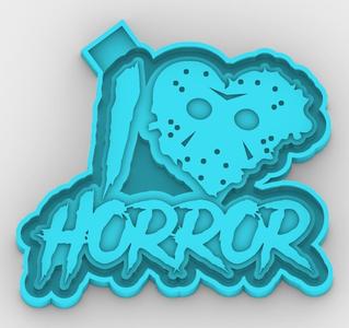 i love horror - jason - freshie mold - STL for silicone mold