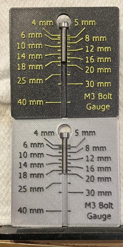M3 Bolt Length Measurement Gauge