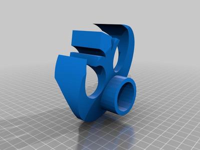 LightSaber vertical Stand Jedi emblem diam 30 with .obj and .f3d