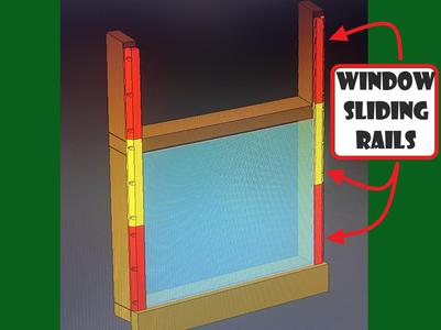 Sliding Window C-Channel Rails-Good for Deer Blind