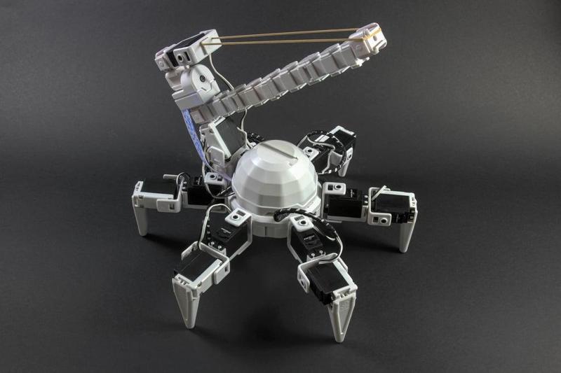 Hexapod with Elastic Band Shooting Turret