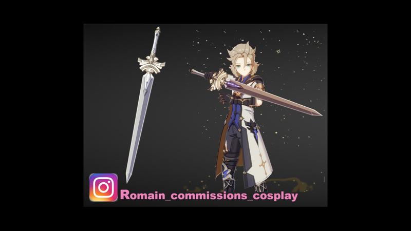 3MF STL Genshin Impact Harbinger of Dawn Sword