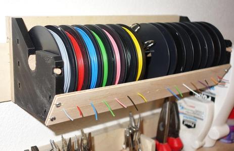 Cable spool organizer - french cleat - for Pollin LiYv spools 