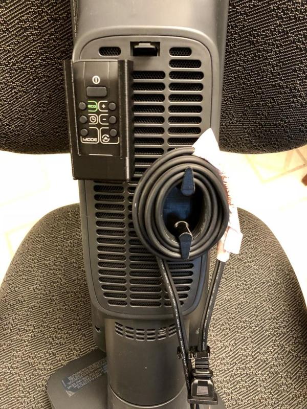Remote Holder, Cord Wrap, and Cord Clip for DeLonghi Space Heater