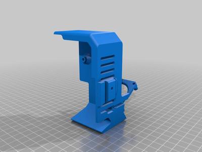 Sidewinder X1 Extruder cover W ribbon clamp / Bltouch Waggster