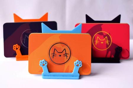 Business Card Holder - Paws and Cat Ears