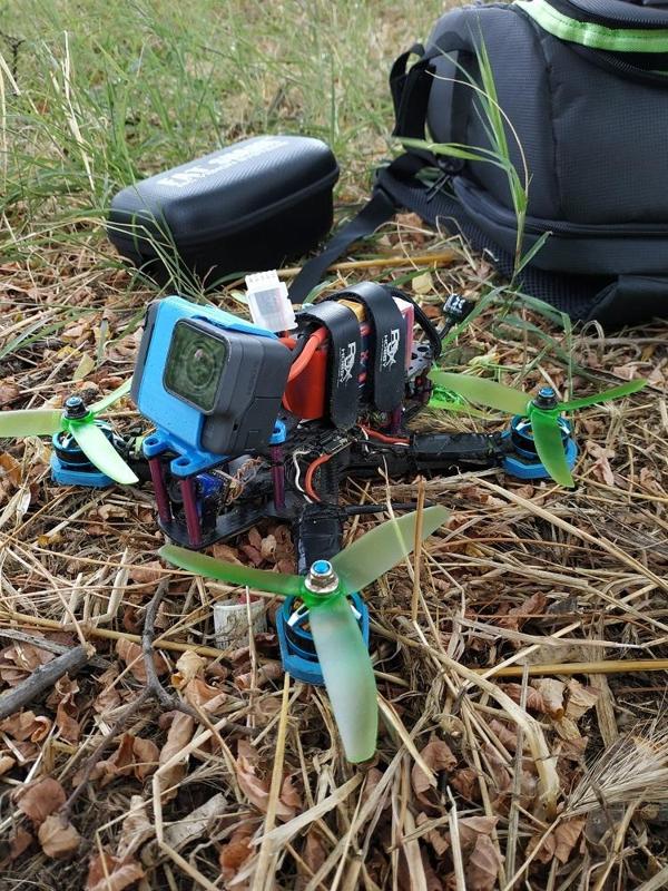 Gopro hero 5/6/7 25° support for mmx 220 frame