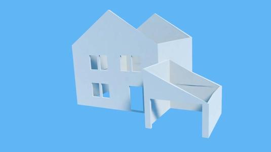 Simple house for model railways (H0)
