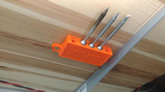 TS100 Tip Holder under shelf mount