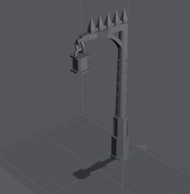Gothic Grimpark Lampost ( supported)