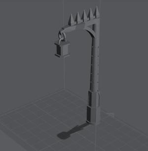 Gothic Grimpark Lampost ( supported)