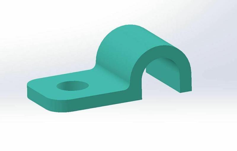 Half omega clamp Ø6mm