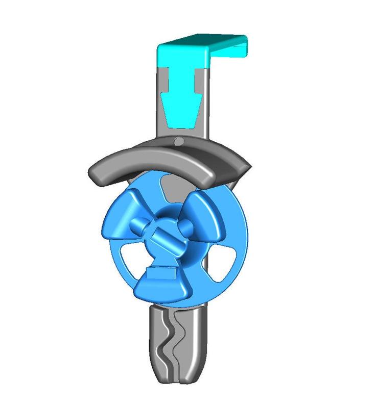 Cubicle Heaphone Holder for Haworth Compose cubicles (with STEP file) - REMIX with Cable Reel