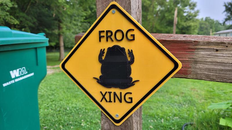 Frog Crossing Sign