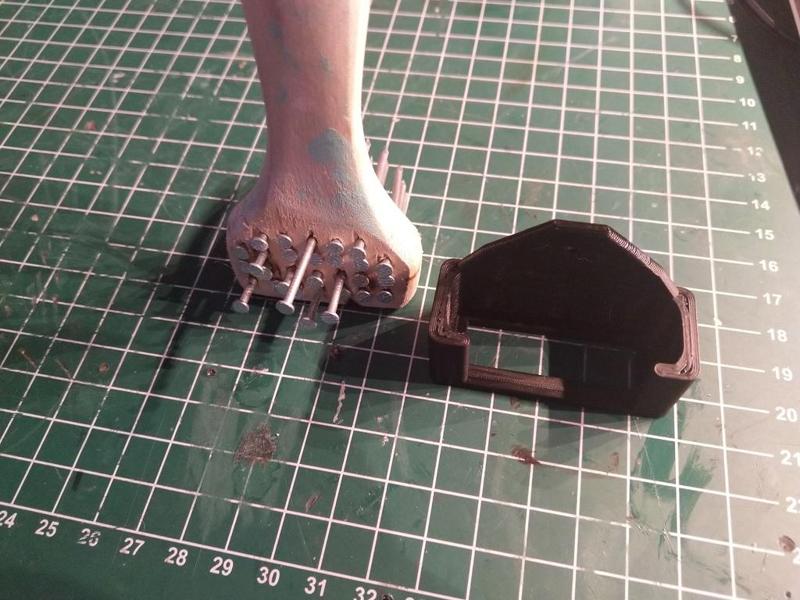 Wool sheepskin brush pin retainer