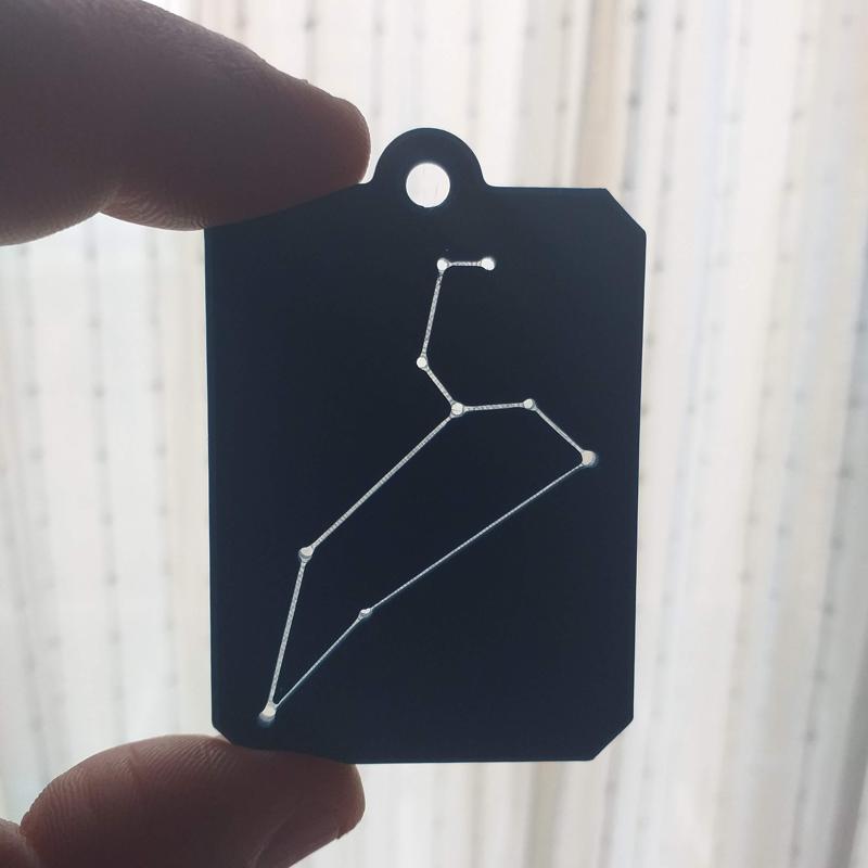 Zodiac constellation Leo keychain