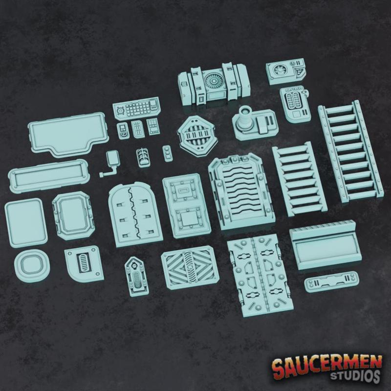 Sci-fi Greebles STL – Pack 3